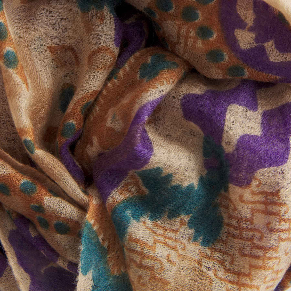 Felted Stole Camo Paisley