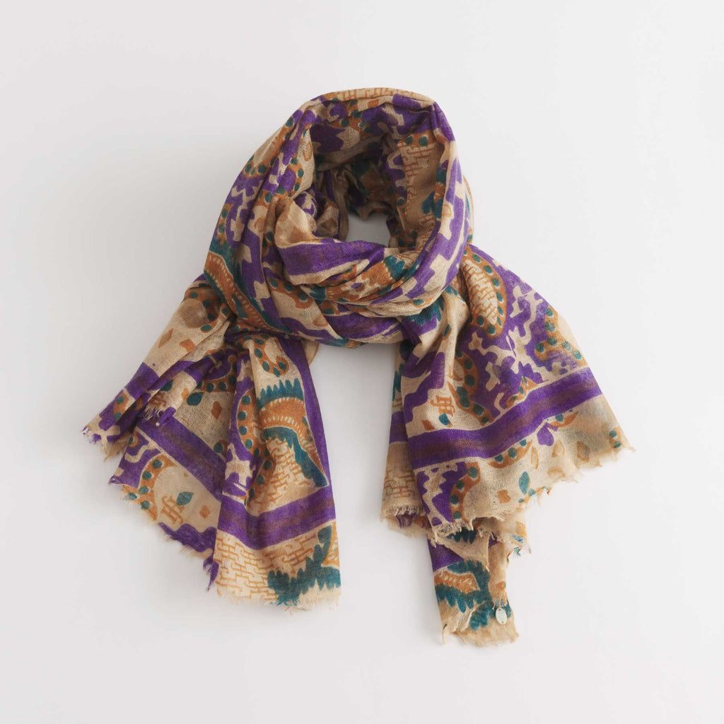 Felted Stole Camo Paisley