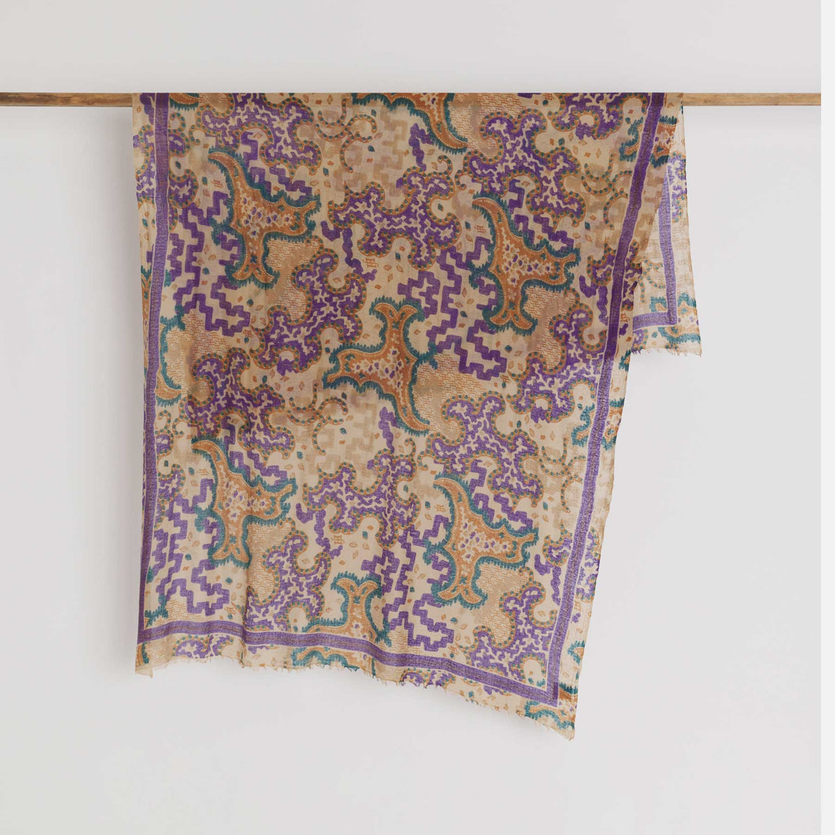 Felted Stole Camo Paisley
