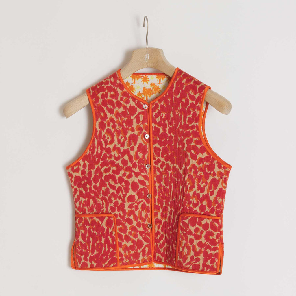 Vest Reversible Cheetah Rouge