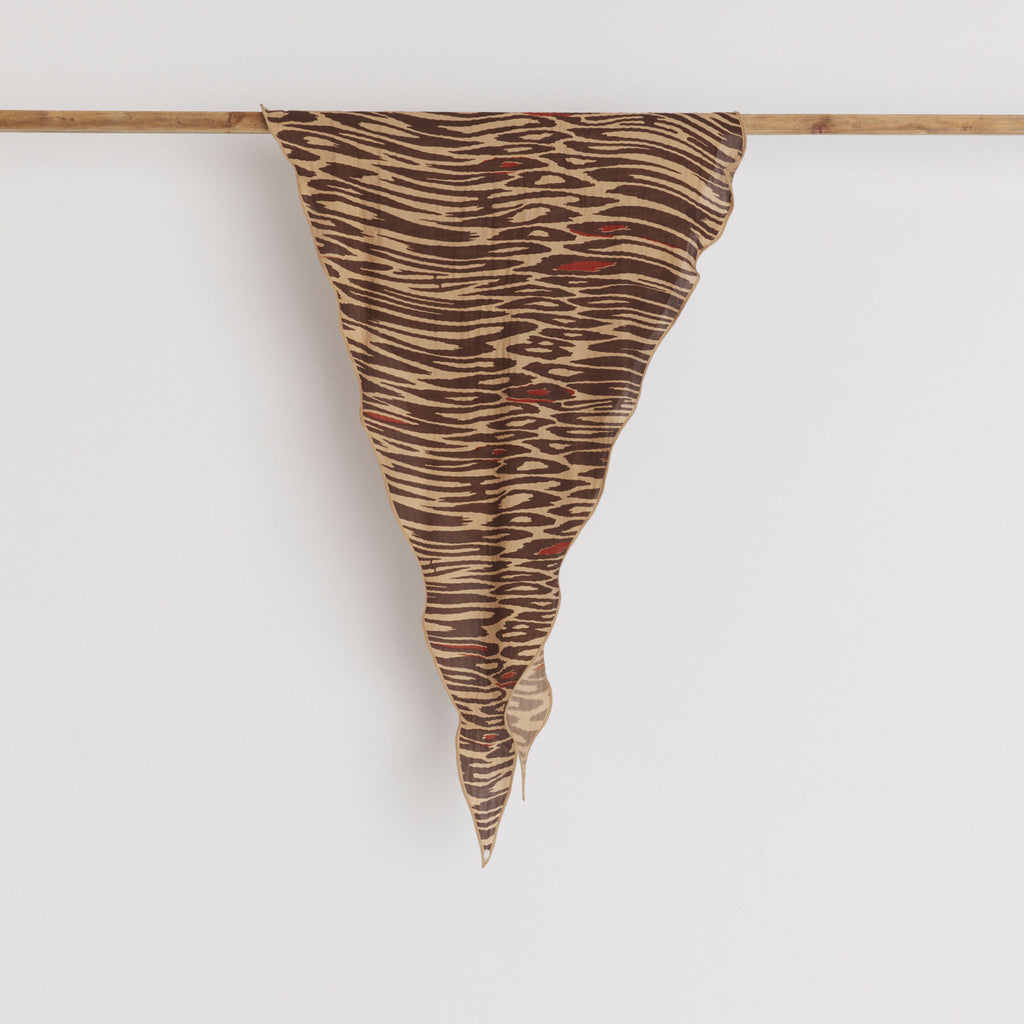 Kite Scarf Silk Cashmere Long Cheetah